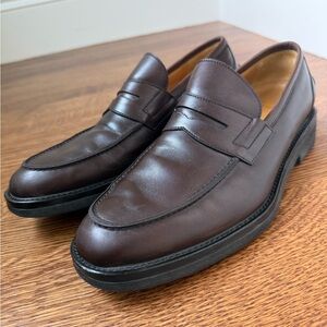BARRETT Classic Leather Penny Loafers‎ Preppy Academia Italy luxury Brown 9.5
